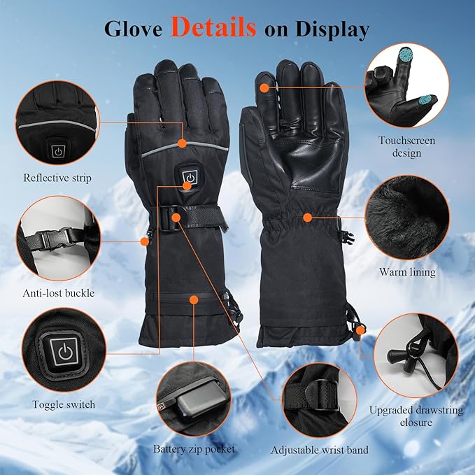 WarmGrip Ember-Flow Heated Winter Gloves